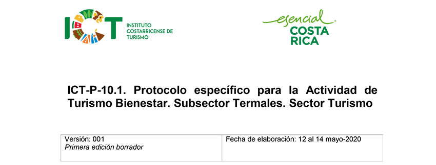 Protocolo ICT-P-010.1 Específico para la Actividad de Turismo Bienestar Subsector Termales Sector Turismo
