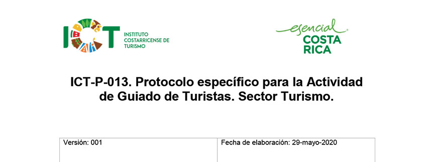 Protocolo ICT-P-013 Sub sector Guíado de Turistas